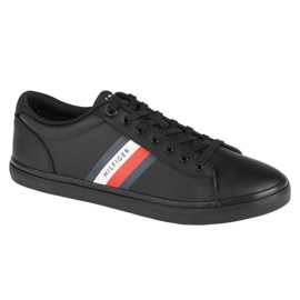 Boty Tommy Hilfiger Essential Leather Vulc Stripes FM0FM03722-BDS černý