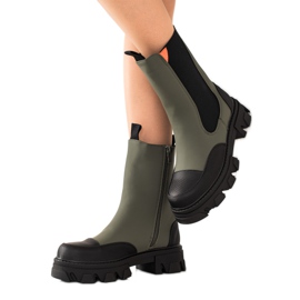 Seastar Dělnické módní boty černý khaki