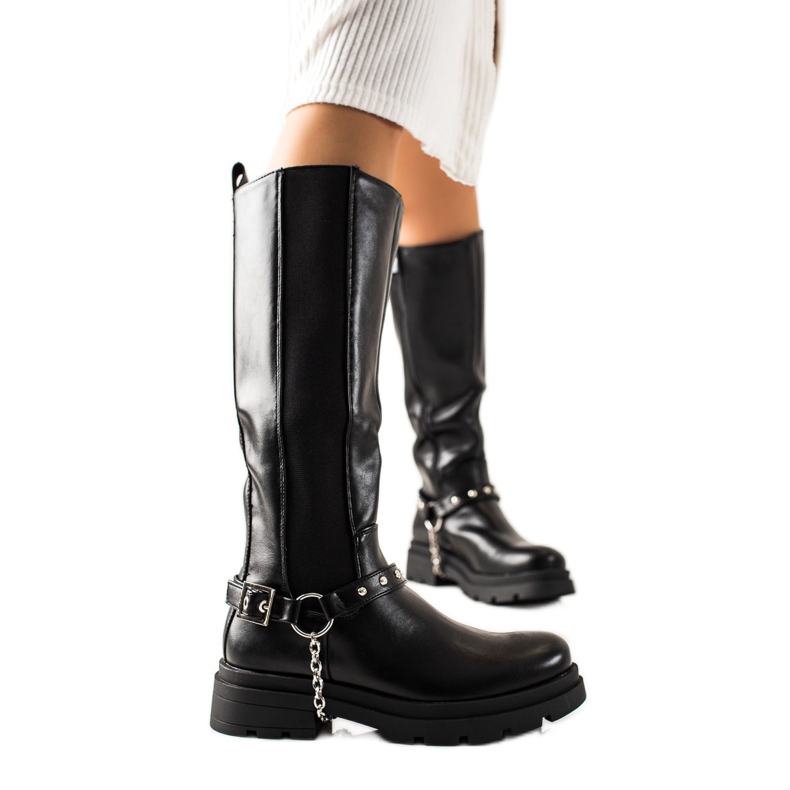 Sixth Sense Boty Na Platformě S Ornamentem černá