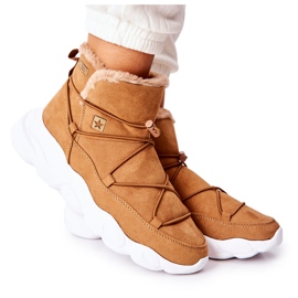 Teplé sněhové boty Big Star Camel II274266 béžový žluť