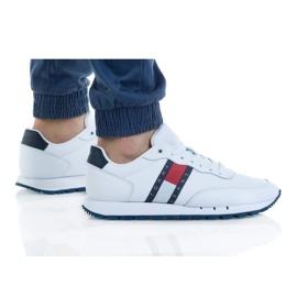 Tommy Hilfiger Boty Tommy Jeans Leather Ybr M EMOEM00989 bílý červený námořnická modř