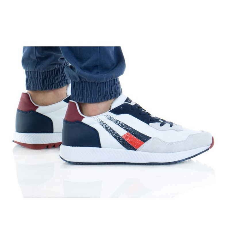 Boty Tommy Hilfiger Track Cleat Mix Runner M EMOEMO0872 Ogy bílý červené námořnická modrá