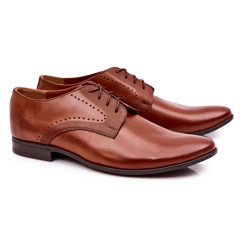 Bednarek Polish Shoes Klasické kožené boty Bednarek 802 Brown hnědý