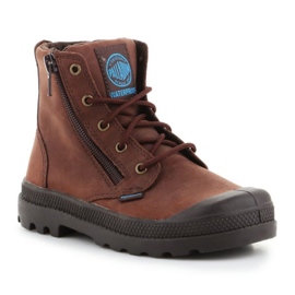 Boty Palladium Pampa Hi Lea Gusset 52744-255 hnědý Boty Palladium Pampa Hi Lea Gusset 52744-255 hnědý