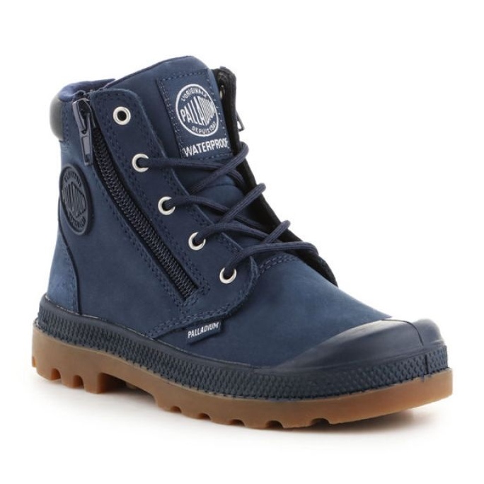 Boty Palladium Pampa Hi Cuff Wp K 53476-425-M modrý