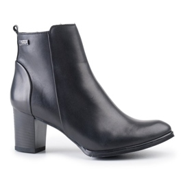 Marco Shoes Kožené boty 0599B-001-4 černý
