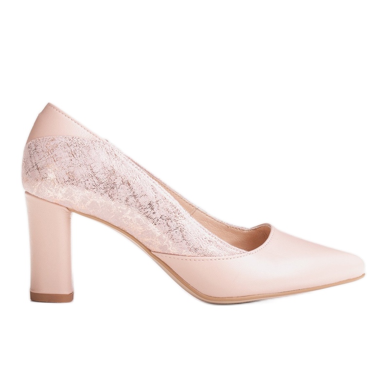 Marco Shoes Dámské lodičky v pudrově růžové barvě růžový