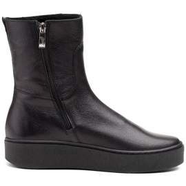 Marco Shoes Pohodlné kozačky 1433B Marco s plochým spodkem černý