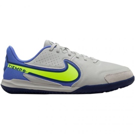Kopačky Nike Tiempo Legend 9 Academy Ic Jr DA1329 075 zelená, modrá, šedá/stříbrná odstíny šedé