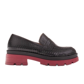 Marco Shoes Mokasíny se silnou podrážkou černý
