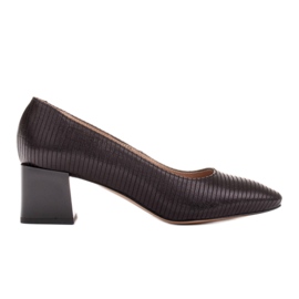 Marco Shoes Lodičky z přírodní kůže černý