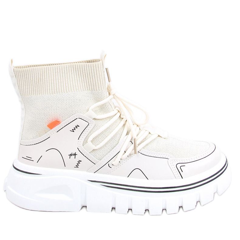 Ponožkové sportovní boty Malin Beige béžový Ponožkové sportovní boty Malin Beige béžový