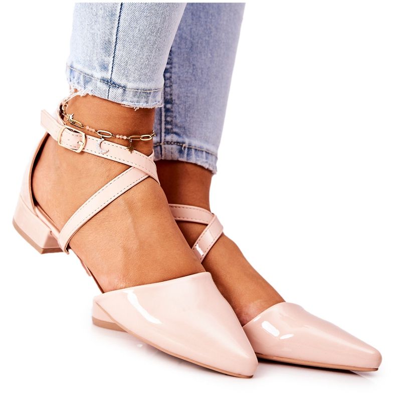 WS1 Patent Lodičky Na Nízkých Podpatcích Béžová Giovanna béžový