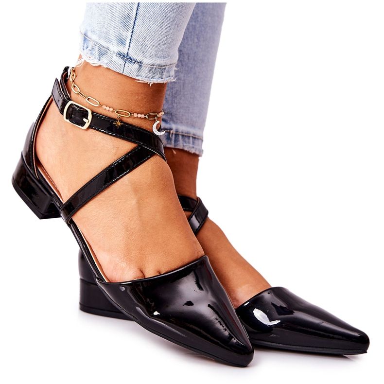 WS1 Patentované černé lodičky Giovanna na nízkém podpatku černá WS1 Patentované černé lodičky Giovanna na nízkém podpatku černá