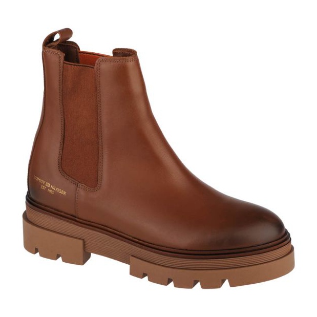 Tommy Hilfiger Monochromatické Chelsea Boot M FW0FW05950-GVI hnědý