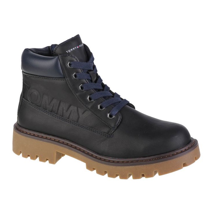 Šněrovací bota Tommy Hilfiger W T3B5-32088-0777800 modrý