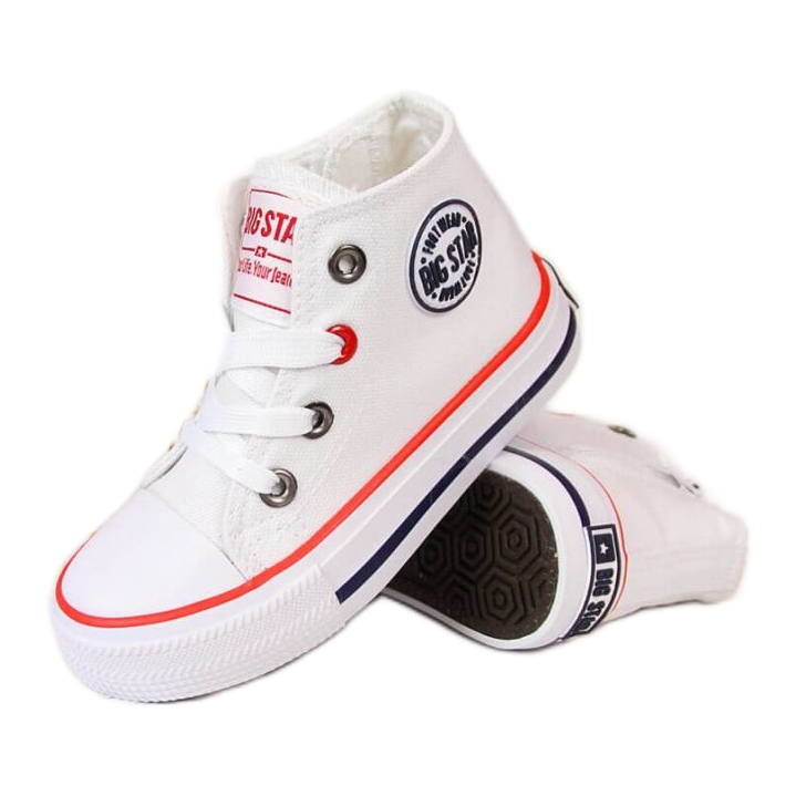 Tenisky se zipem Big Star Jr HH374083 bílé bílý