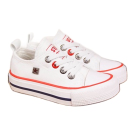 Tenisky Big Star Jr HH374089 bílé bílý hnědý Tenisky Big Star Jr HH374089 bílé bílý hnědý