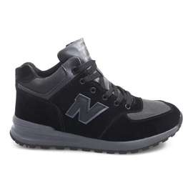 Teplé sněhule H1737B Black černý šedá