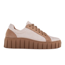 Marco Shoes Sportovní polobotky s lehkým spodkem béžový Marco Shoes Sportovní polobotky s lehkým spodkem béžový