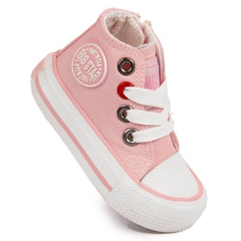 Růžové tenisky Big Star Jr HH374191 černý růžový