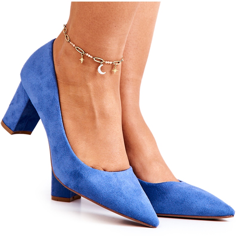 PS1 Semišové lodičky Na Modrém Opatství Pilíře modrý