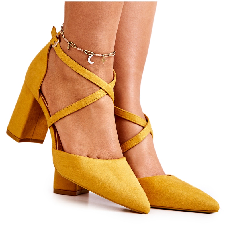 PS1 Dámské Lodičky Na Podpatku V Spitz Yellow Future žlutá PS1 Dámské Lodičky Na Podpatku V Spitz Yellow Future žlutá