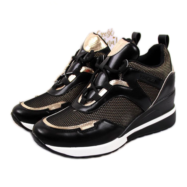 Tenisky na klínku Vinceza JAN63 černé černá