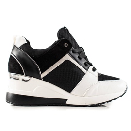 TRENDI Lehké klínové tenisky bílý černý