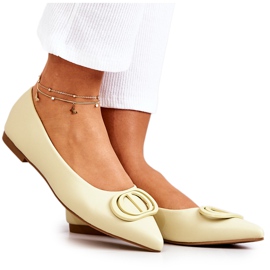 PS1 Kožené Baleríny V Rachelle's Bright Green Spitz zelená žlutá