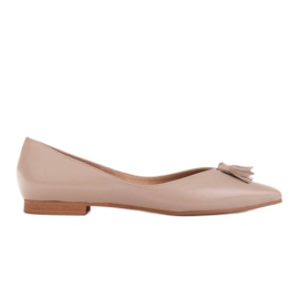 Marco Shoes Dámské balerínky s nízkými boky béžový Marco Shoes Dámské balerínky s nízkými boky béžový