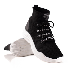 TRENDI Lehké textilní tenisky černý