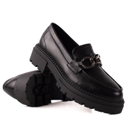 Módní mokasíny na platformě LA.FI černá Módní mokasíny na platformě LA.FI černá