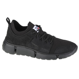 Boty Tommy Hilfiger Jeans Chunky Mono Sock Lea Trainers M EM0EM00679-BDS černý