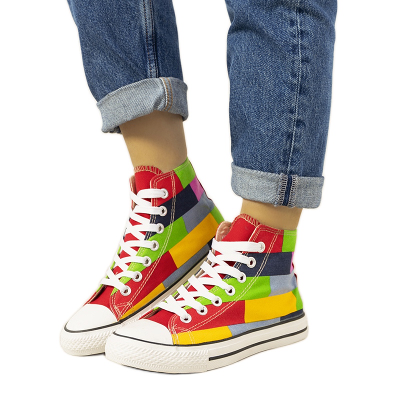 Barevné kotníkové tenisky Gabby červené Barevné kotníkové tenisky Gabby červené