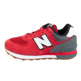 Boty New Balance Jr PC574ATG černý červený šedá