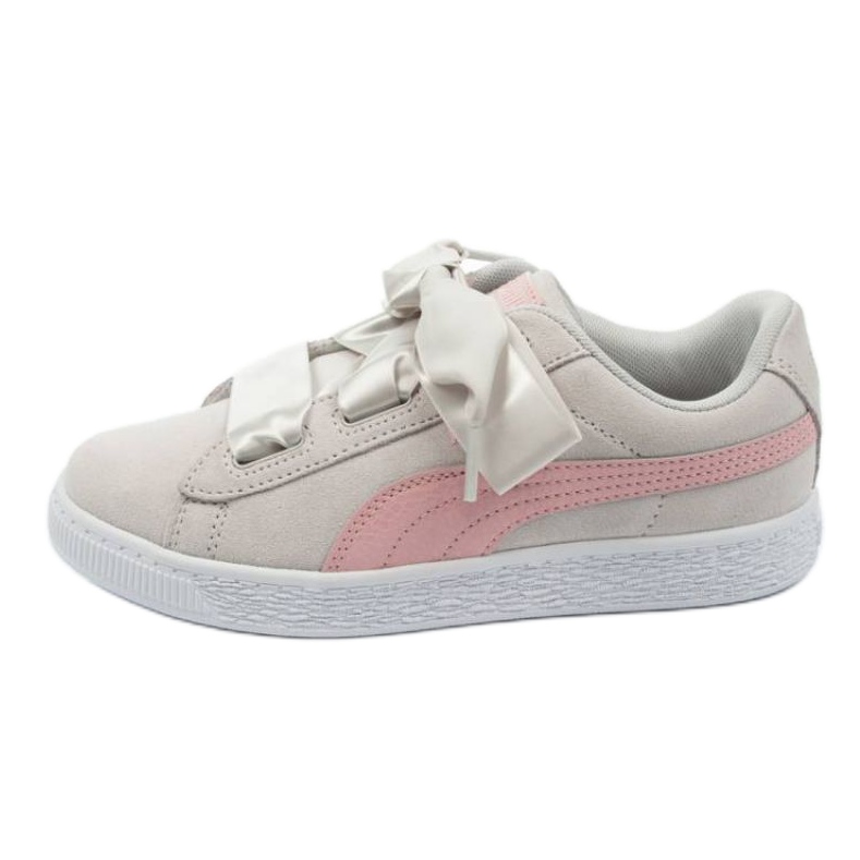 Boty Puma Suede Heart Circles Jr 370569 01 růžový šedá