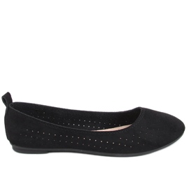 Prolamované baleríny Ameli Black černý