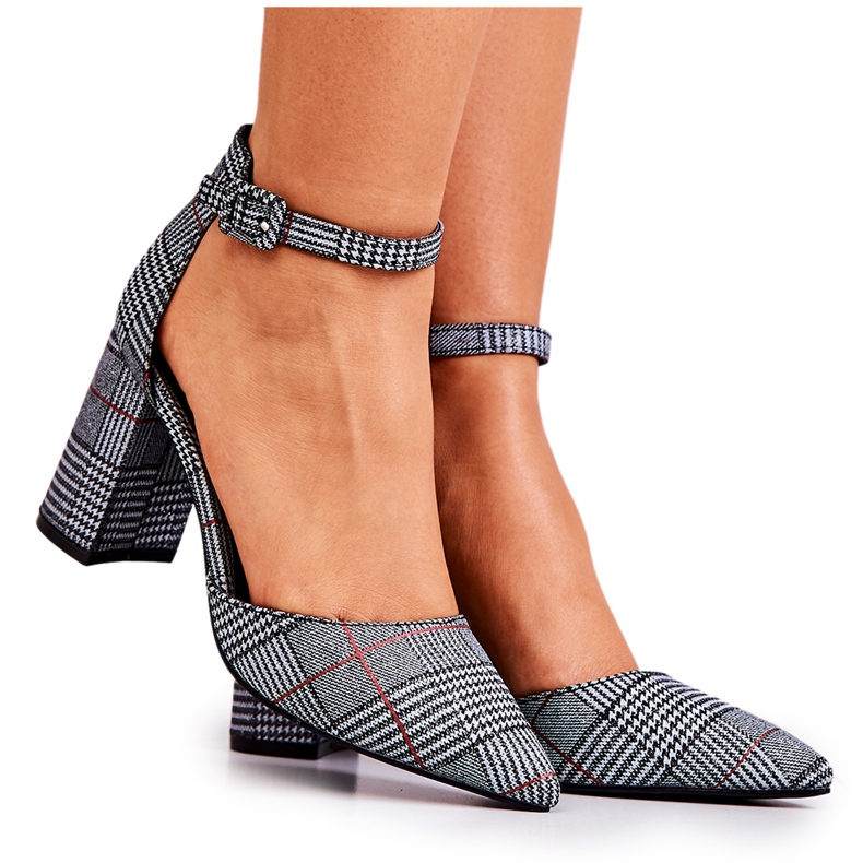 PS1 Lodičky Na černé A Bílé Kostkované Post Harye bílý černá