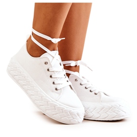 PS1 Tenisky Na Masivní Bílé Platformě Suzane bílý