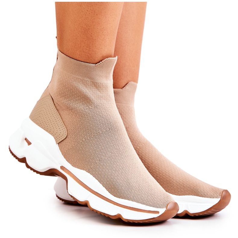Sportovní boty High Sock Beige Bailee béžový