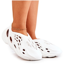 PS1 Lehké sportovní bílé pěnové boty na vlně bílý