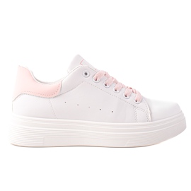 Ideal Shoes Klasické bílé tenisky bílý Ideal Shoes Klasické bílé tenisky bílý