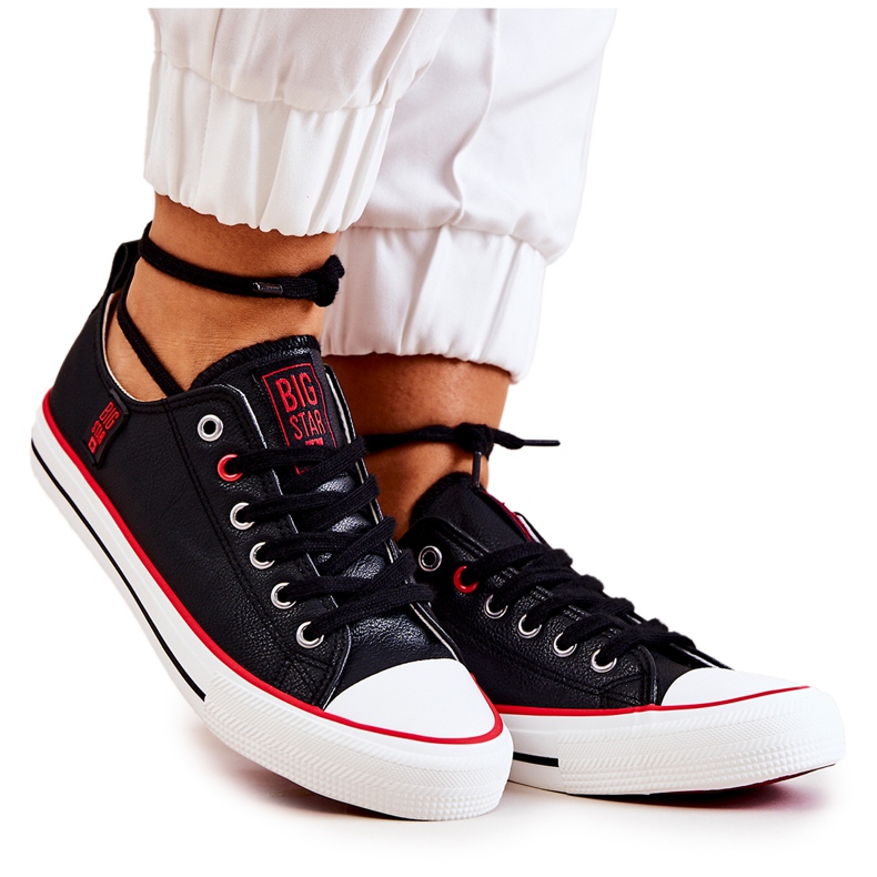 Kožené tenisky Big Star JJ274129 Black černá