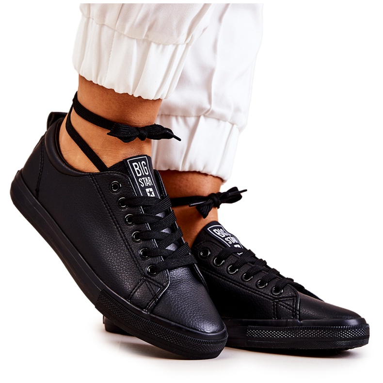 Kožené tenisky Big Star JJ274312 Black černá