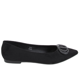 Arte Black baleríny s mandlovou špičkou černá