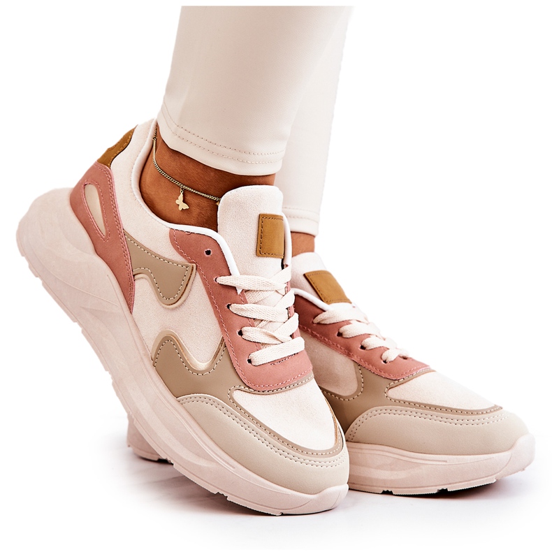 PS1 Dámská sportovní obuv Sneakers Beige-Pink Bethell béžový růžový