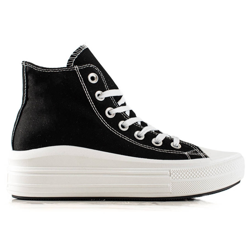 TRENDI Módní tenisky na platformě černá