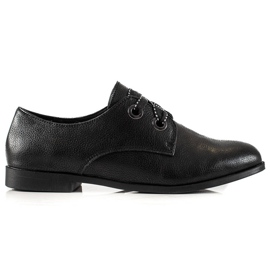 La.Fi Elegantní boty na šněrování černá
