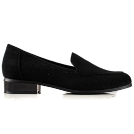 Vinceza Prolamované semišové boty černý